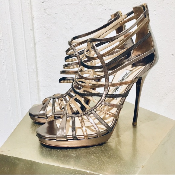Jimmy Choo Shoes - JIMMY CHOO 39 Virginia caged stiletto heels 9 8.5